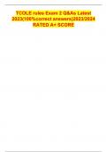 TCOLE rules Exam 2 Q&As Latest 2023&lpar;100&percnt;correct answers&rpar;2023&sol;2024 RATED A&plus; SCORE
