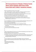 ATI Comprehensive Retake 2 Study Guide 2019 Latest Updates 2023 REAL EXAM QUESTIONS AND CORRECT ANSWERS&vert;AGRADE&period;