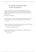 ATI Pediatric Proctored Exam 2023