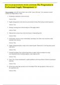 BSN EXAM QUESTIONS WITH ANSWERS The Progression to Professional Supply Management A&plus;