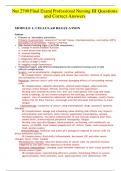 Nur 2790 Final Exam&vert; Professional Nursing III Questions  and Correct Answers