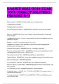 DAANCE 2023&sol;2024 EXAM 100&percnt; CORRECT SOLUTIONS  &lpar;GRADED A&plus;&rpar;