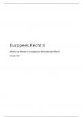 Samenvatting -  Europees Recht II (prof. Stefaan Van der Jeught) 2023