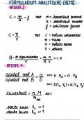 Formularium en afleiding Analytische Chemie 