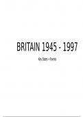 Britain 1945-1997 Key Dates