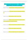 Educational Assessment - WGU DRC1 &lpar;2022&sol;2023&rpar; Already Graded A