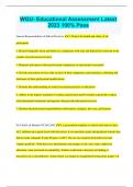 WGU- Educational Assessment Latest 2023 100&percnt; Pass