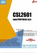 CSL2601 PORTFOLIO 2023 [May/June _Exam Answers]