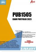 PUB1505 PORTFOLIO 2023 [May/June _Main Exam Answers]