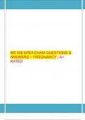 NR 509 APEA EXAM QUESTIONS & ANSWERS – PREGNANCY | A+ RATED