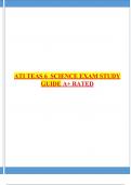 ATI TEAS 6  SCIENCE EXAM STUDY GUIDE A+ RATED