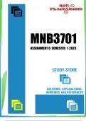 MNB3701 Assignment 6 Semester 1 2023