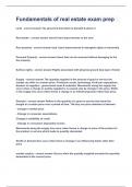 Fundamentals of real estate exam prep&vert;2023 LATEST UPDATE&vert;GUARANTEED SUCCESS