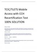 TCIC&sol;TLETS Mobile  Access with CCH  Recertification Test 100&percnt; SOLUTION