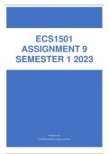 ECS1501 ASSIGNMENT 9 SEMESTER 1 2023