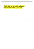 RAD MS Nursing Long Exam  Questions and Answers&period;
