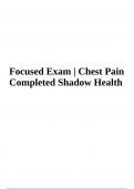 Chest Pain Shadow Health Focused Exam