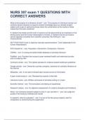 NURS 307 exam 1 QUESTIONS WITH CORRECT ANSWERS 