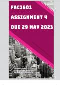 FAC1601 ASSIGNEMTN 4 &lpar; QUIZ&rpar; DUE 29 MAY 2023