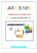 AED3701 ASSIGNMENT 2 S1 2023
