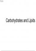 Carbohydrates and Lipids 