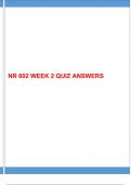 NR 602 WEEK 2 QUESTIONS &  ANSWERS | DOWNLOAD TO SCORE A