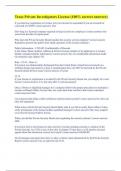 Texas Private Investigators License &lpar;100&percnt; correct answers&rpar;