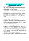 Nurs 5315&colon; Adv Patho Exam 1&sol;477 Questions and Answers