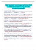 HESI RN EXIT 2023&sol;2024&sol; HESI RN EXIT  EXAM with NGN Recently Updated  Complete Solution