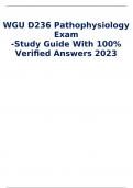 WGU D236 Pathophysiology Exam -Study Guide With 100% Verified Answers 2023