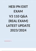 HESI PN EXIT EXAM V3 110 Q&A (REAL EXAM) LATEST UPDATE 2023/2024