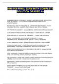 NRS 509 FINAL EXAM WITH COMPLETE SOLUTION GRADED A&plus;