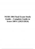 NURS 306 Final Exam Study Guide Complete Guide 2023