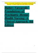 Test Bank - Varcarolis' Foundations of Psychiatric Mental Health Nursing (8th Edition)