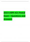2023 USPS 421 Postal Exam - Questions and Answers