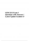 GEB 3213 Final Exam Questions with Answers Latest Update 2023 (Already Graded A+)