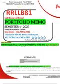 RRLLB81 PORTFOLIO MEMO - MAY/JUNE 2023 - SEMESTER 1 - UNISA - (DETAILED FINAL RESEARCH REPORT - DISTINCTION GUARANTEED!)️️️️️