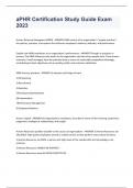aPHR Certification Study Guide Exam 2023