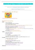 NURSING 307 Quiz 4- Pediatrics week 4 study guide-2023-2024