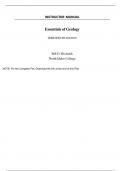 Essentials of Geology, 13e Frederick Lutgens, Edward Tarbuck, Dennis Tasa (Solution Manual)