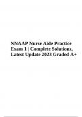 &lpar;NNAAP&rpar; Nurse Aide Practice Exam Questions with Complete Solutions 2023 &lpar;Already Graded A&plus;&rpar;