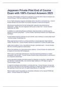 Jeppesen Private Pilot End of Course Exam with 100&percnt; Correct Answers 2023