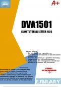 DVA1501 Exam Information Tutorial Letter  &lpar;May&sol;June&rpar; 2023