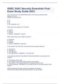 GSEC GIAC Security Essentials Final Exam Study Guide 2023&period;
