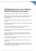NRCME Study Sheet + review Questions and Answers