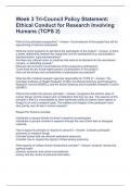 Week 3 Tri-Council Policy Statement&colon; Ethical Conduct for Research Involving Humans &lpar;TCPS 2&rpar;