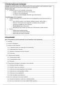 Samenvatting -  Onderwijssociologie (B-KUL-S0D36A)