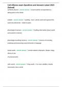 Calt Alliance exam Questions and Answers Latest 2023 &lpar;Solved&rpar;