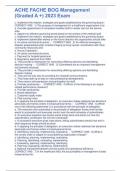 ACHE FACHE BOG Management &lpar;Graded A &plus;&rpar; 2023 Exam