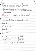 Exponential laws, factorising, k substitution and surds for Mathematics
